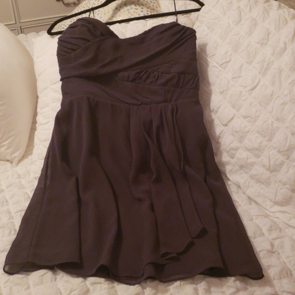Strapless Express gray cocktail dress